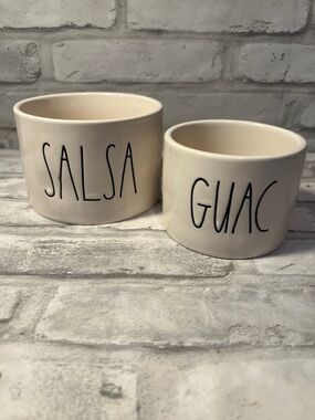 Rae Dunn Cream Ceramic 'Salsa' & 'Guac' Serving Bowls - Set of 2